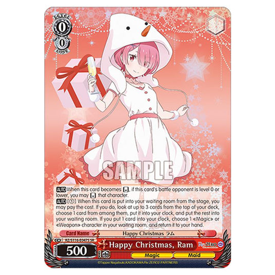 Happy Christmas, Ram RZ/S116-E047S card from the Weiss Schwarz set Re:ZERO -Starting Life in Another World- Vol.3