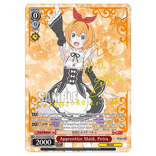 Apprentice Maid, Petra RZ/S116-E050SP card from the Weiss Schwarz set Re:ZERO -Starting Life in Another World- Vol.3