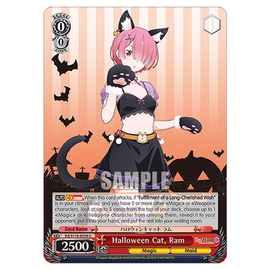 Halloween Cat, Ram RZ/S116-E058 card from the Weiss Schwarz set Re:ZERO -Starting Life in Another World- Vol.3
