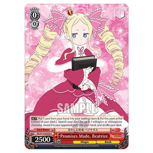 Promises Made, Beatrice RZ/S116-E059 card from the Weiss Schwarz set Re:ZERO -Starting Life in Another World- Vol.3