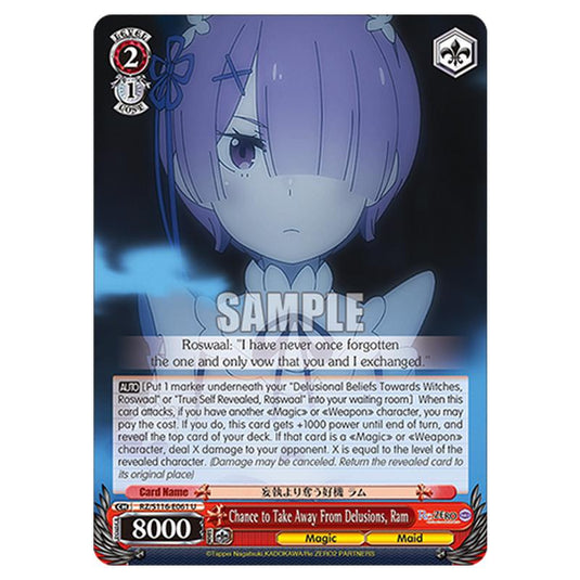 Chance to Take Away From Delusions, Ram RZ/S116-E061 card from the Weiss Schwarz set Re:ZERO -Starting Life in Another World- Vol.3