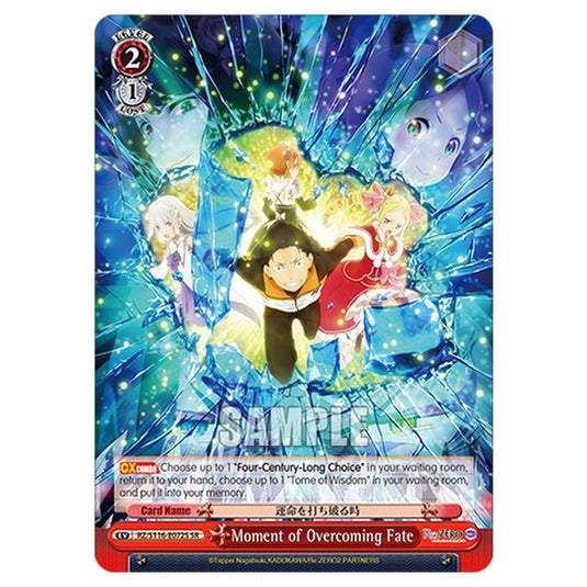 Moment of Overcoming Fate RZ/S116-E072S card from the Weiss Schwarz set Re:ZERO -Starting Life in Another World- Vol.3