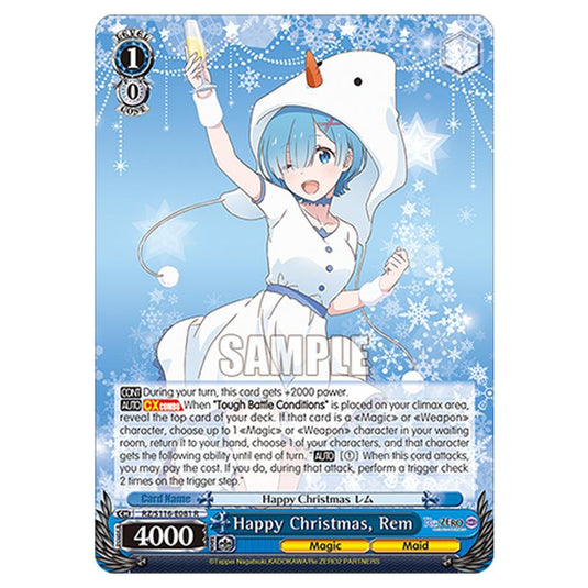 Happy Christmas, Rem RZ/S116-E081 card from the Weiss Schwarz set Re:ZERO -Starting Life in Another World- Vol.3