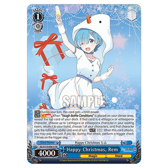 Happy Christmas, Rem RZ/S116-E081S card from the Weiss Schwarz set Re:ZERO -Starting Life in Another World- Vol.3