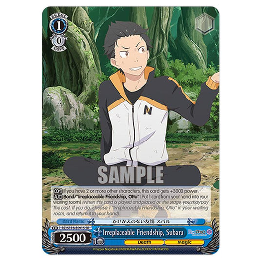 Irreplaceable Friendship, Subaru RZ/S116-E091S card from the Weiss Schwarz set Re:ZERO -Starting Life in Another World- Vol.3