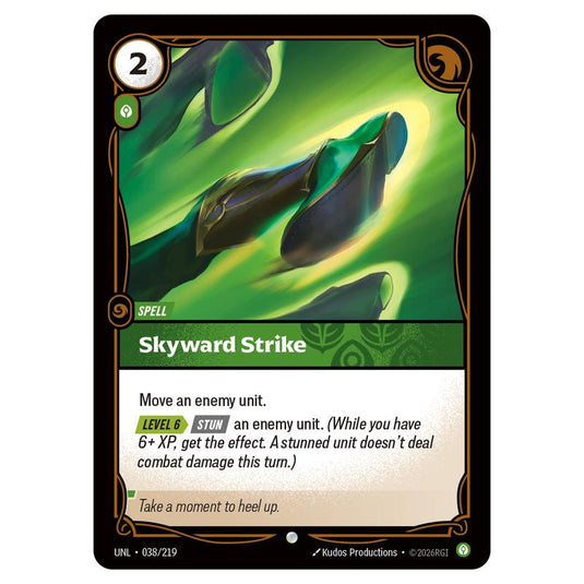 Skyward Strike card from the Riftbound: League of Legends set Unleashed