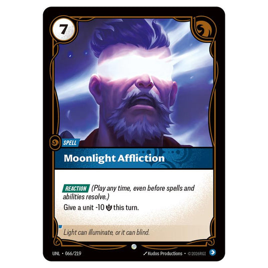 Moonlight Affliction card from the Riftbound: League of Legends set Unleashed