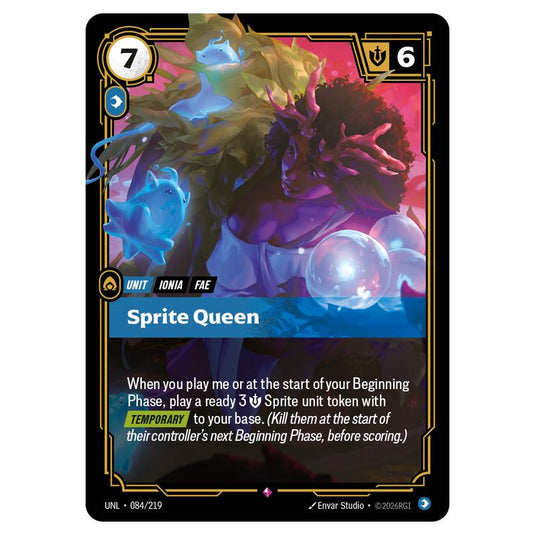 Sprite Queen card from the Riftbound: League of Legends set Unleashed