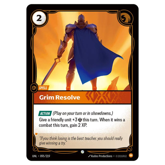 Grim Resolve card from the Riftbound: League of Legends set Unleashed