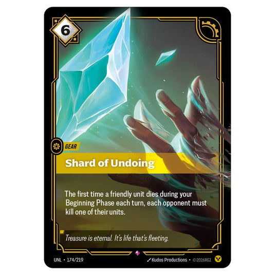 Shard of Undoing card from the Riftbound: League of Legends set Unleashed
