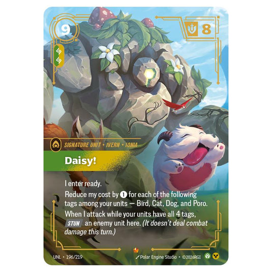 Daisy card from the Riftbound: League of Legends set Unleashed