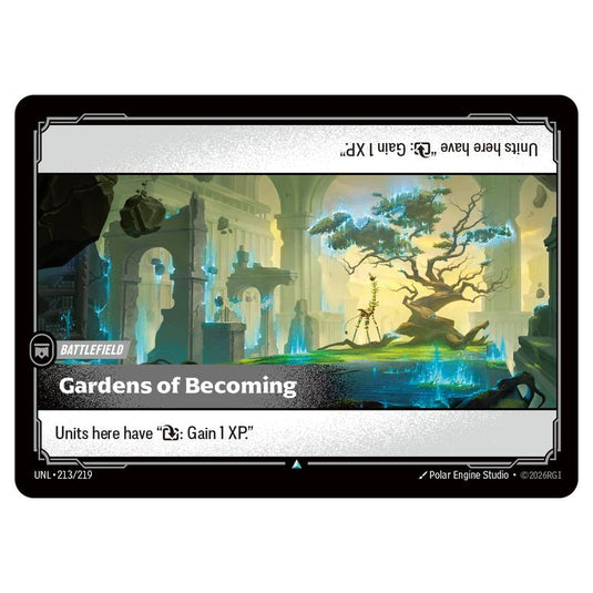 Gardens of Becoming card from the Riftbound: League of Legends set Unleashed