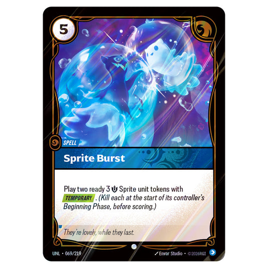 Sprite Burst Foil card from the Riftbound: League of Legends set Unleashed