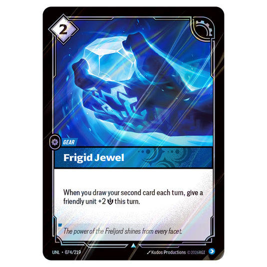 Frigid Jewel Foil card from the Riftbound: League of Legends set Unleashed