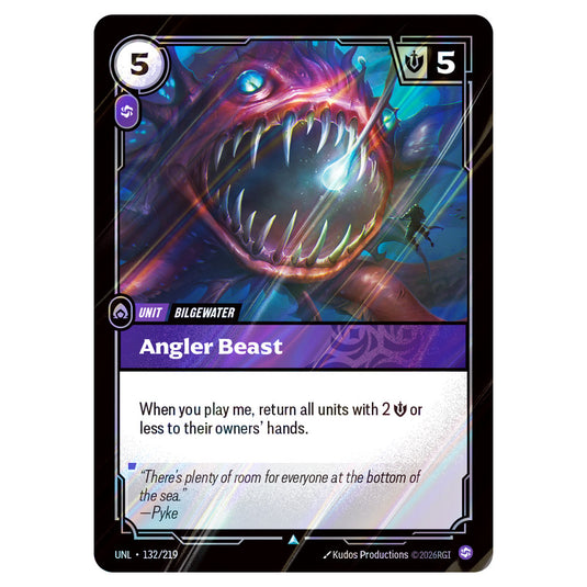Angler Beast Foil card from the Riftbound: League of Legends set Unleashed
