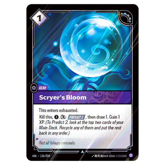 Scryers Bloom Foil card from the Riftbound: League of Legends set Unleashed