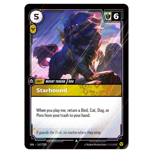 Starhound Foil card from the Riftbound: League of Legends set Unleashed