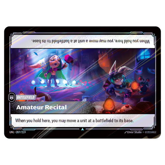 Amateur Recital Foil card from the Riftbound: League of Legends set Unleashed