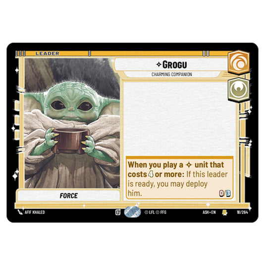 Grogu card from the Star Wars Unlimited set Ashes of the Empire