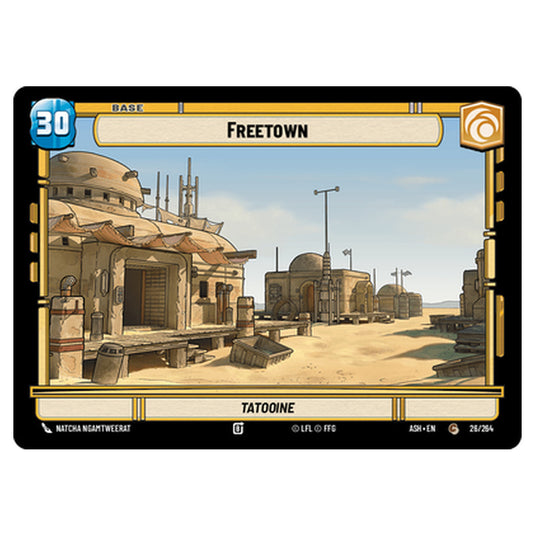 Freetown card from the Star Wars Unlimited set Ashes of the Empire
