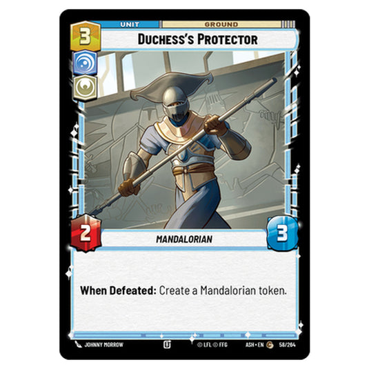 Duchess's Protector card from the Star Wars Unlimited set Ashes of the Empire