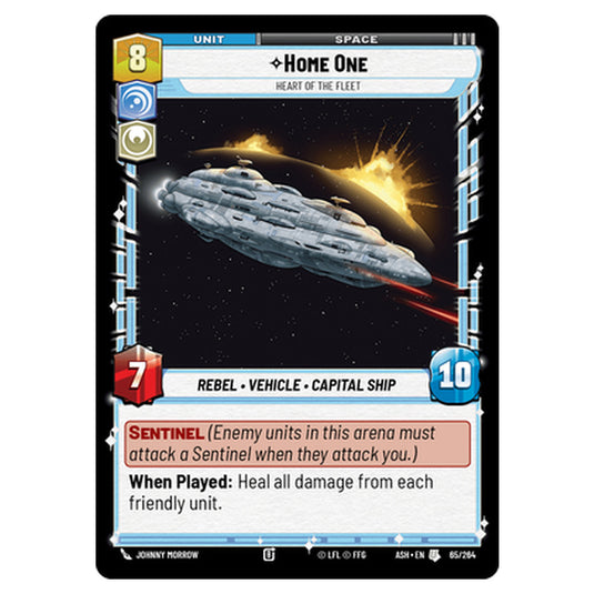 Home One card from the Star Wars Unlimited set Ashes of the Empire