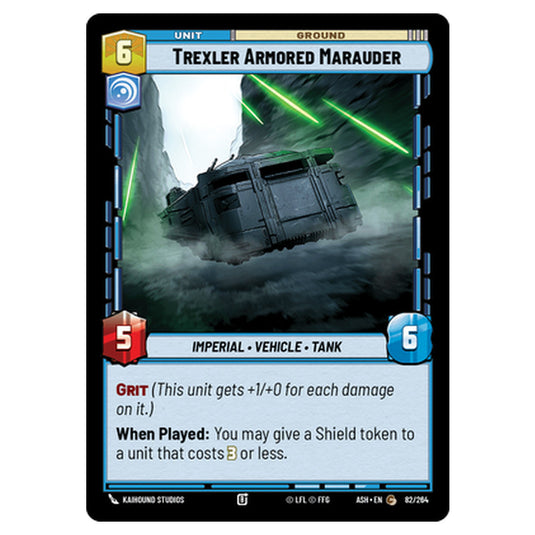 Trexler Armored Marauder card from the Star Wars Unlimited set Ashes of the Empire