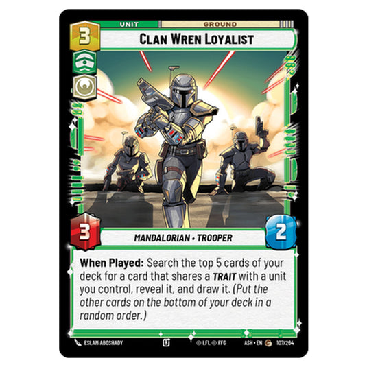 Clan Wren Loyalist card from the Star Wars Unlimited set Ashes of the Empire