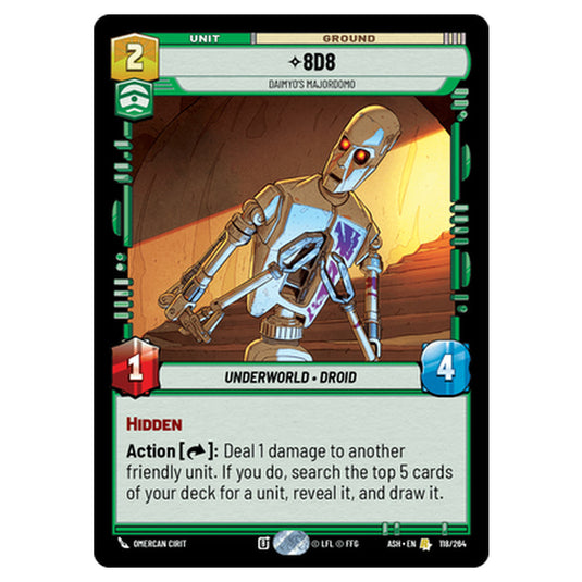 8D8 card from the Star Wars Unlimited set Ashes of the Empire