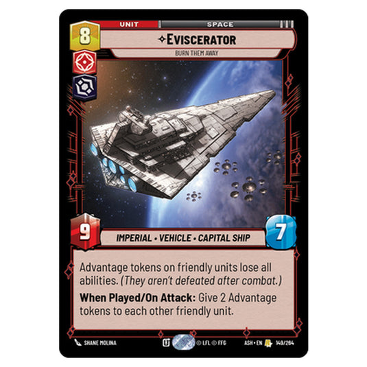 Eviscerator card from the Star Wars Unlimited set Ashes of the Empire
