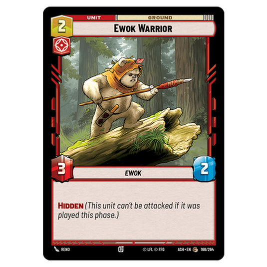 Ewok Warrior card from the Star Wars Unlimited set Ashes of the Empire
