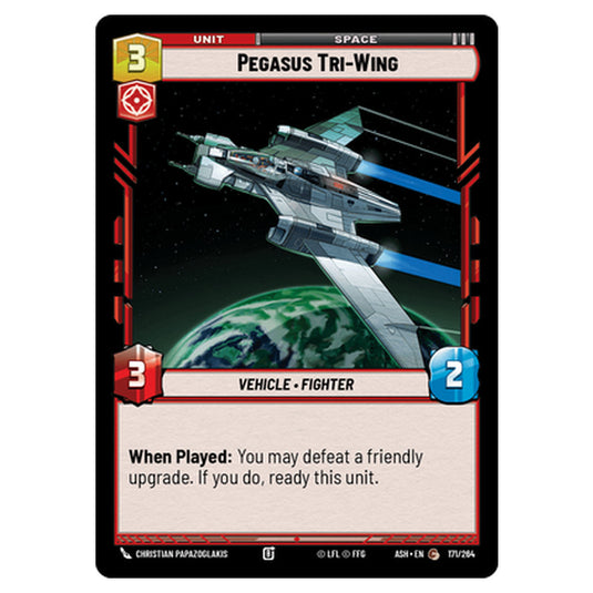 Pegasus Tri-Wing card from the Star Wars Unlimited set Ashes of the Empire