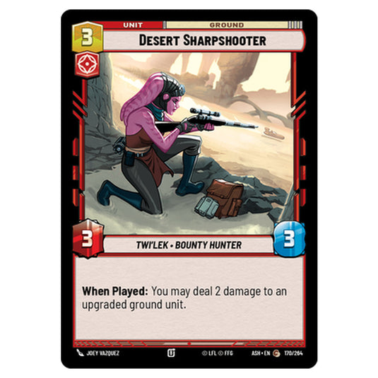 Desert Sharpshooter card from the Star Wars Unlimited set Ashes of the Empire
