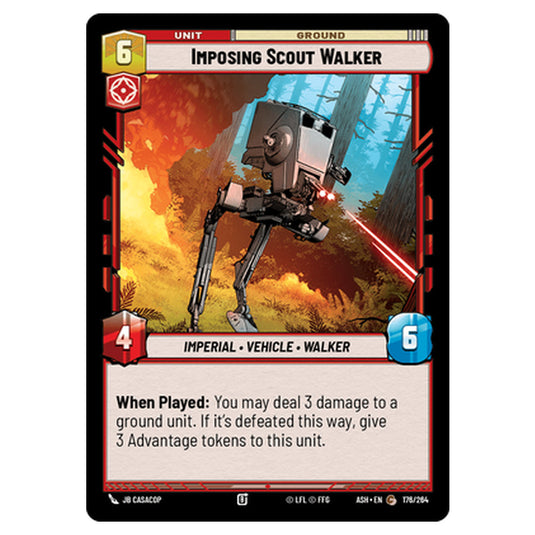 Imposing Scout Walker card from the Star Wars Unlimited set Ashes of the Empire