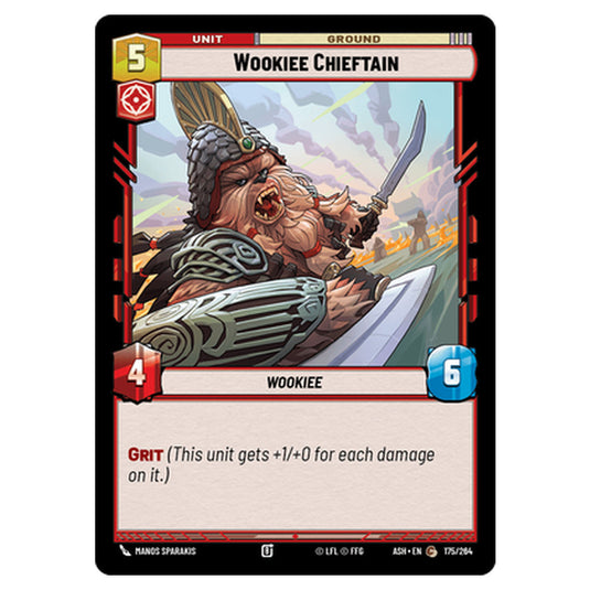 Wookiee Chieftain card from the Star Wars Unlimited set Ashes of the Empire