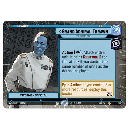 Grand Admiral Thrawn card from the Star Wars Unlimited set Ashes of the Empire