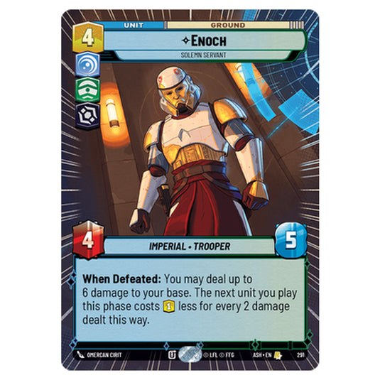 Enoch card from the Star Wars Unlimited set Ashes of the Empire
