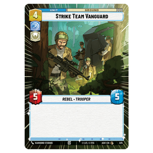 Strike Team Vanguard card from the Star Wars Unlimited set Ashes of the Empire