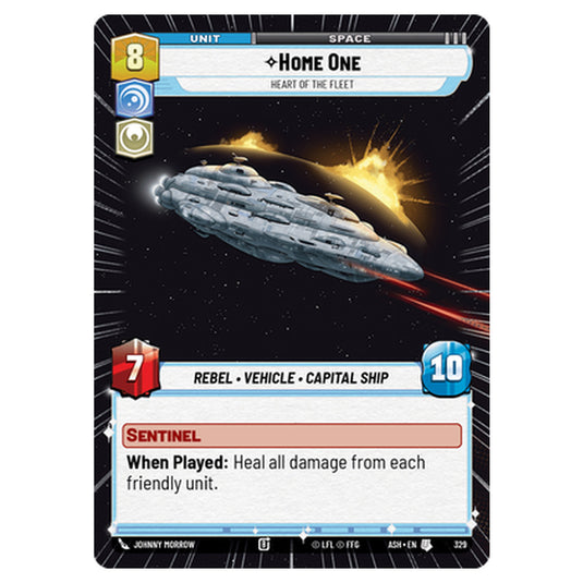 Home One card from the Star Wars Unlimited set Ashes of the Empire