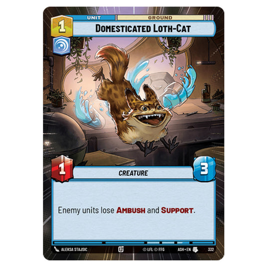 Domesticated Loth-Cat card from the Star Wars Unlimited set Ashes of the Empire