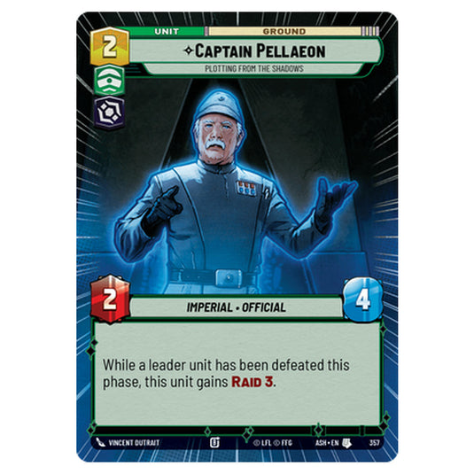 Captain Pellaeon card from the Star Wars Unlimited set Ashes of the Empire