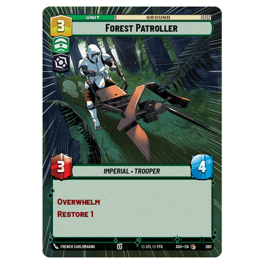 Forest Patroller card from the Star Wars Unlimited set Ashes of the Empire