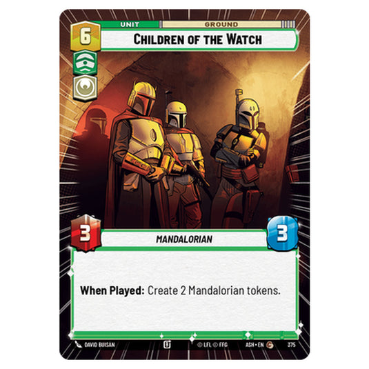 Children of the Watch card from the Star Wars Unlimited set Ashes of the Empire