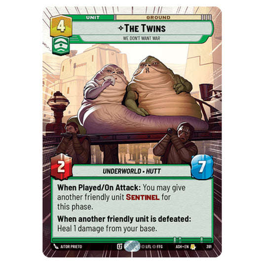 The Twins card from the Star Wars Unlimited set Ashes of the Empire