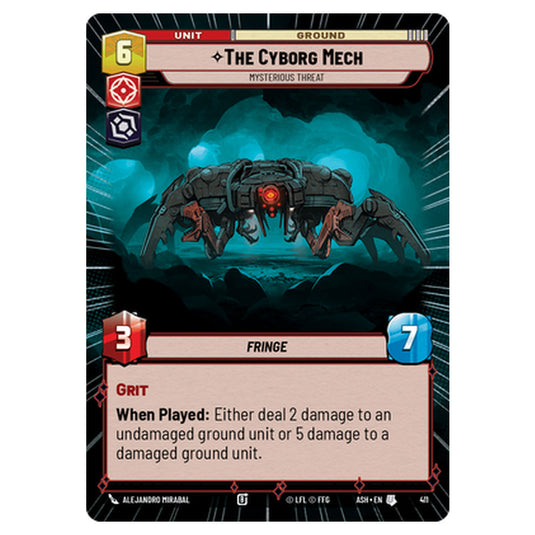 The Cyborg Mech card from the Star Wars Unlimited set Ashes of the Empire