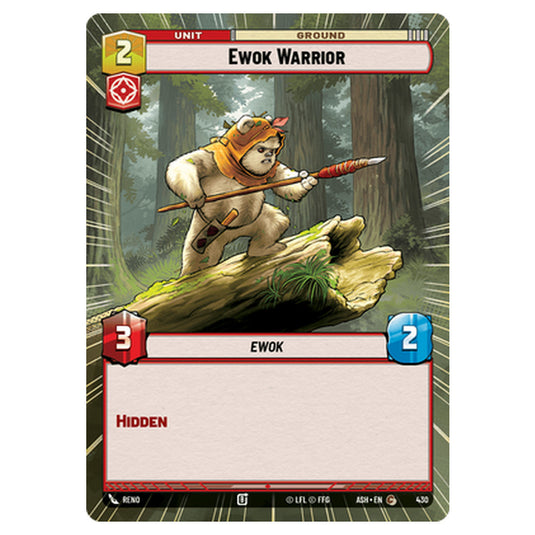 Ewok Warrior card from the Star Wars Unlimited set Ashes of the Empire