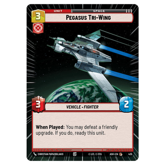 Pegasus Tri-Wing card from the Star Wars Unlimited set Ashes of the Empire