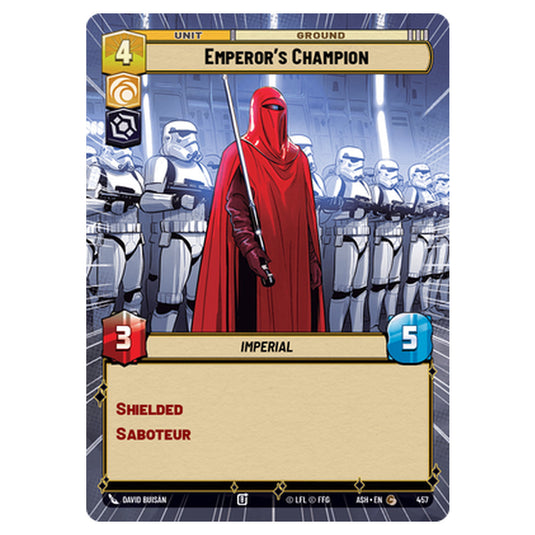 Emperor's Champion card from the Star Wars Unlimited set Ashes of the Empire