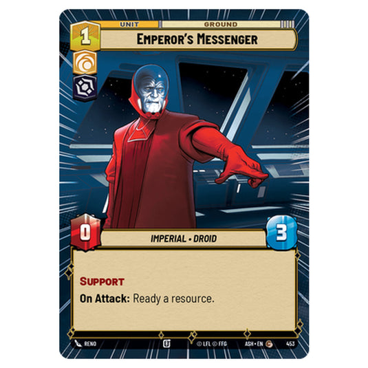 Emperor's Messenger card from the Star Wars Unlimited set Ashes of the Empire