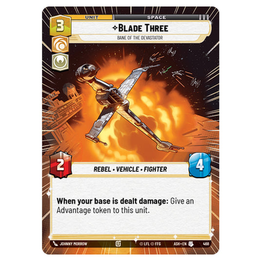 Blade Three card from the Star Wars Unlimited set Ashes of the Empire